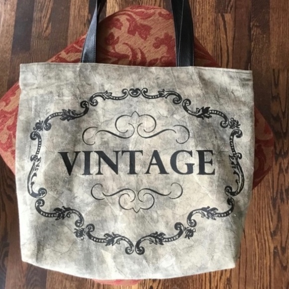 NWOT ‘VINTAGE’ Zip Tote - Picture 1 of 5